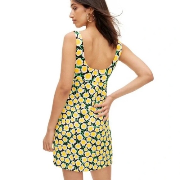 Diane Von Furstenberg for Target Shift Yellow Poppy Mini Dress Size 12 NWT - Picture 3 of 5